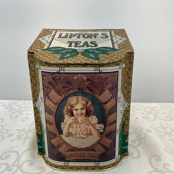 Lipton's Tea Tin Container Collectible Advertising Canister - Picture 2 of 8